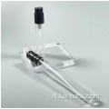 Pocket cosmetische mini -ronde plastic glazen parfumfles